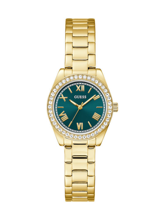 Luna Womens Watch 30mm Battery with Gold Stainless Steel Strap