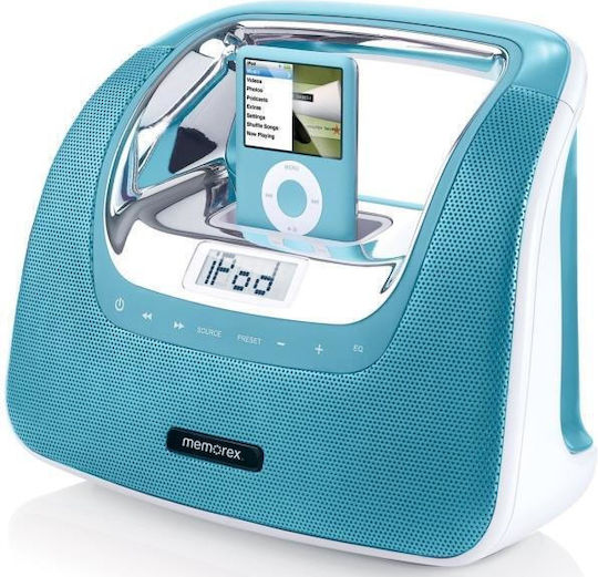 Memorex Portradio Minimove Teal Ipod Iphone Mp3