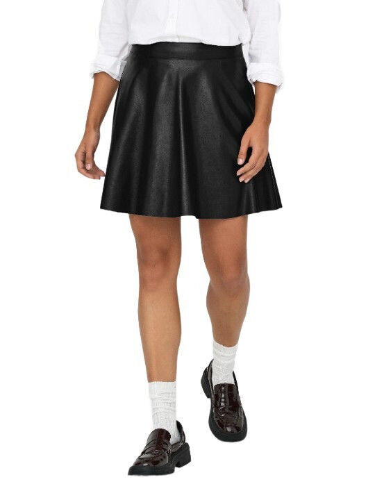 Only Piele Fustă Black