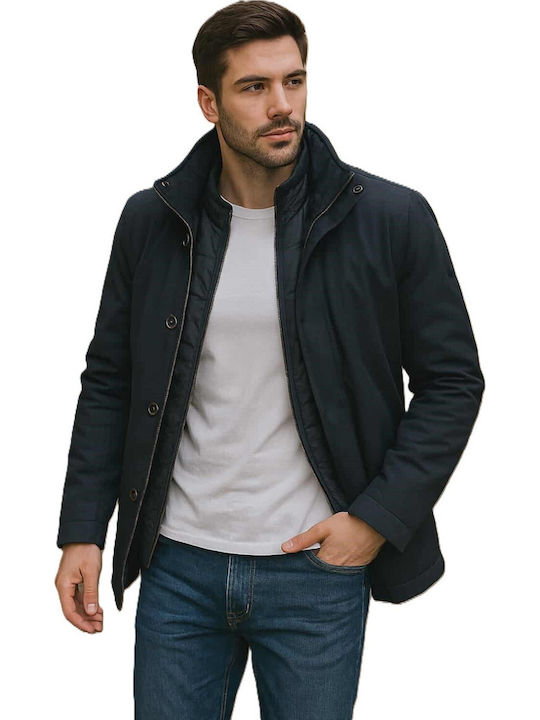 Jacket Puffer Windproof Blue