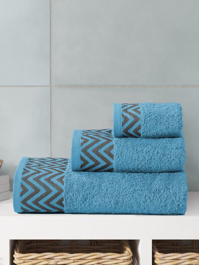 3-tlg. Set Badetücher Petrol Blue Gewicht 480gr/m²