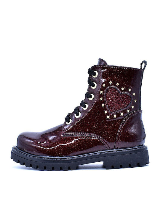 Anatomice Ghete Copii din Piele Burgundy