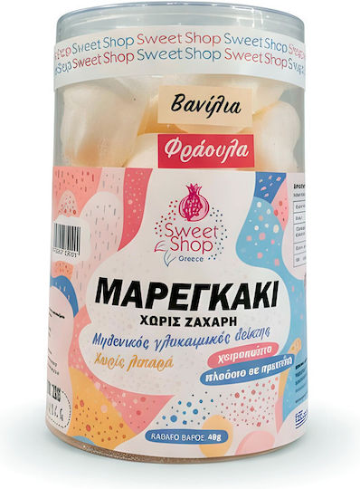 Meringues Egg White Sugar Free Vanilla Strawberry Sweetshop 40g