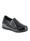 Lackleder Damen Loafers in Schwarz Farbe