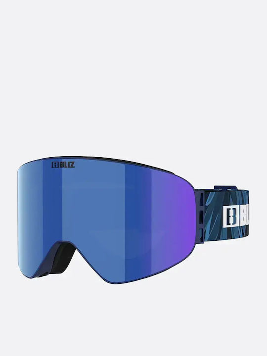 Bliz Μάσκα Σκι & Snowboard Ενηλίκων Μπλε με Φακό σε Μπλε Χρώμα