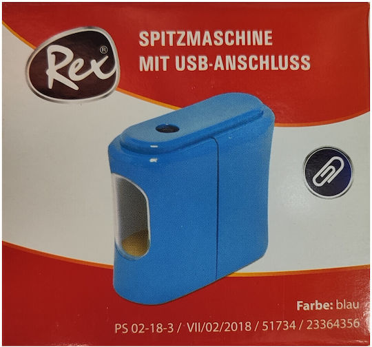 Ξύστρα Ηλεκτρική Usb Micro Monolith Rex Ps 02-18 Μπλέ G90sups02c-blue