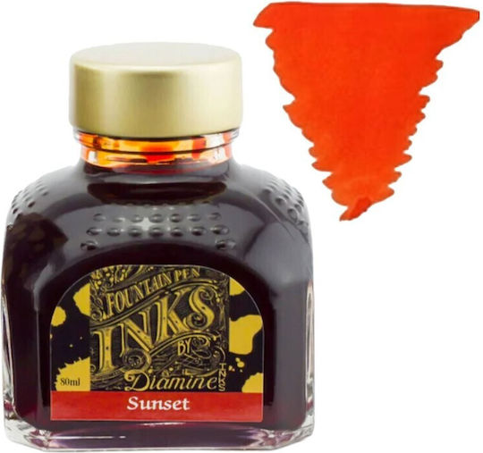 Diamine 80ml Sunset Fountain Pen Ink Bottle 700987828528