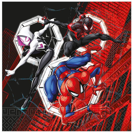 Spiderman World Web Party Napkins 20 Pieces 33x33cm 97316 Bal-97316-spiderman