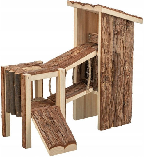 Tjorven Playground Rodents Natural Wood 32 x 19 x 29 cm
