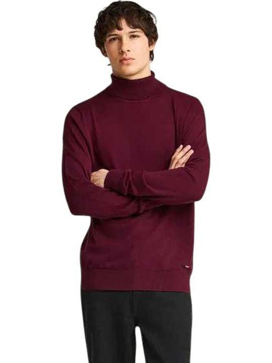 Funky Buddha Langarm Burgundischer Pullover