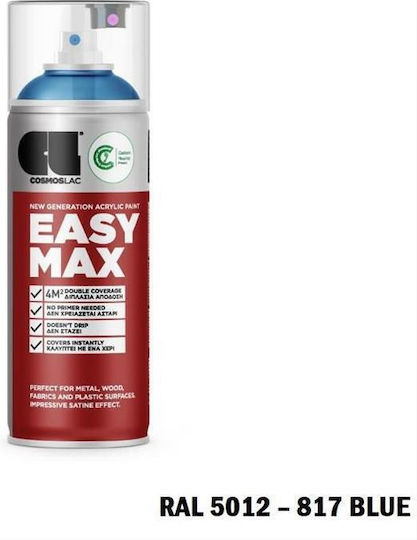 Cosmos Lac Spray Paint Max Satine with Metallic Effect RAL 5012 400ml