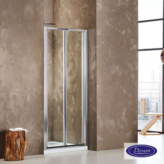 Devon Primus Plus Bi Fold Bi Καμπίνα Ντουζιέρας με Πτυσσόμενη Πόρτα 82.5x185cm Clear Glass Devon Primus Plus Bi Fold Bi Καμπίνα Ντουζιέρας με Πτυσσόμενη Πόρτα 82.5x185cm Clear Glass