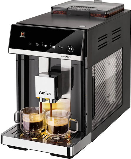 Amica Automatic Espresso Machine 1450W Pressure 15bar for Cappuccino with Grinder Black 2101729