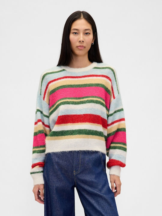 GAP Damen Langarm Kurz Pullover Gestreift Multi...