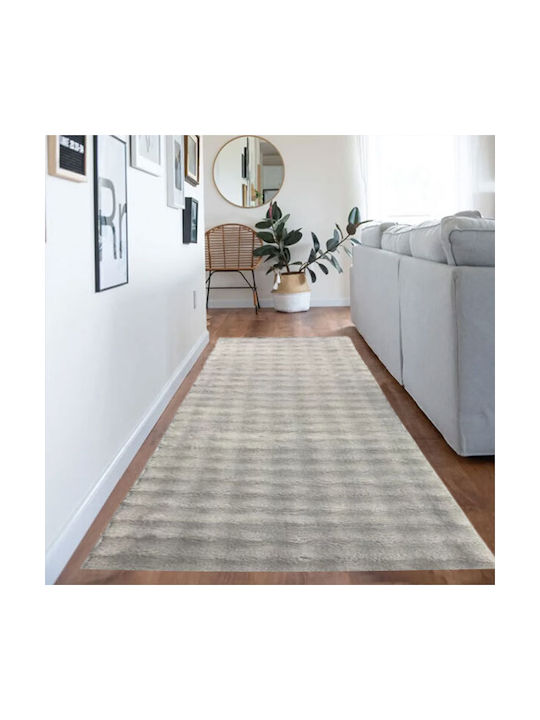 SpitiBazaar Teppich Rechteckig Pelzige Grey Sky Blue