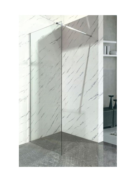 Gloria Panel Duschwand für Dusche mit Schieben Tür 110x195cm Chrom