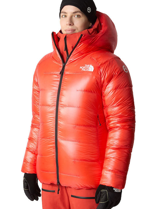 Summit Women's for Hiking Puffer Jacket Waterproof for Winter with Hood Red