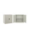 Double-leaf Metal Storage Cabinet Lite Galvanized with Locking Capability 90x40x90 cm