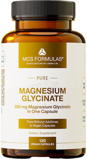 MCS Formulas Pure Magnesium Glycinate 500мг 120 вегетариански капсули