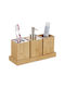 Persera Badezimmerzubehör-Set Bambus Beige 3 Stück