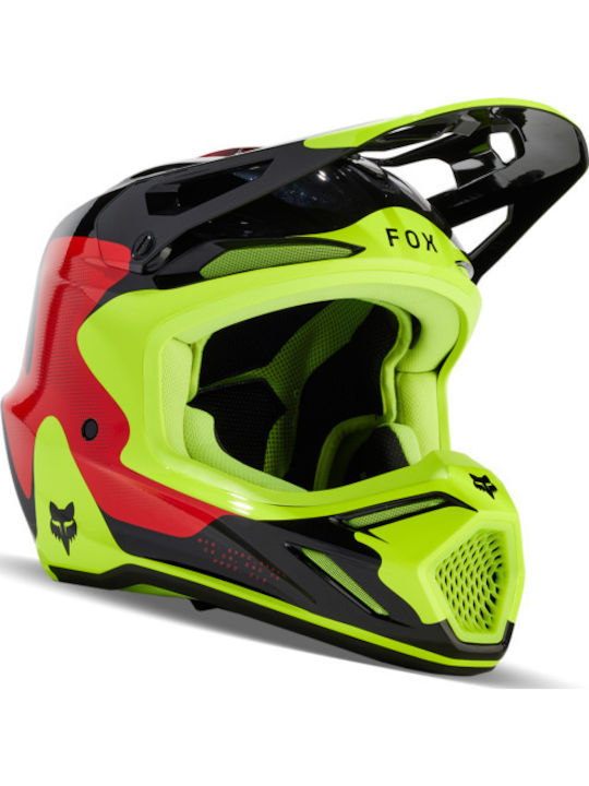 Fox V3 Revise Motorcycle Helmet Motocross DOT /...