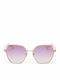 Guess Ochelari De Soare Pentru Femei Cu Ramă Metalică Neagră Și Lentile Violet Degrade