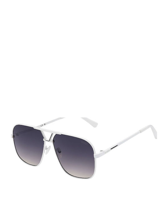 Guess Unisex Sunglasses with Silver Metal Frame and Gray Gradient Lens GO00066 21B