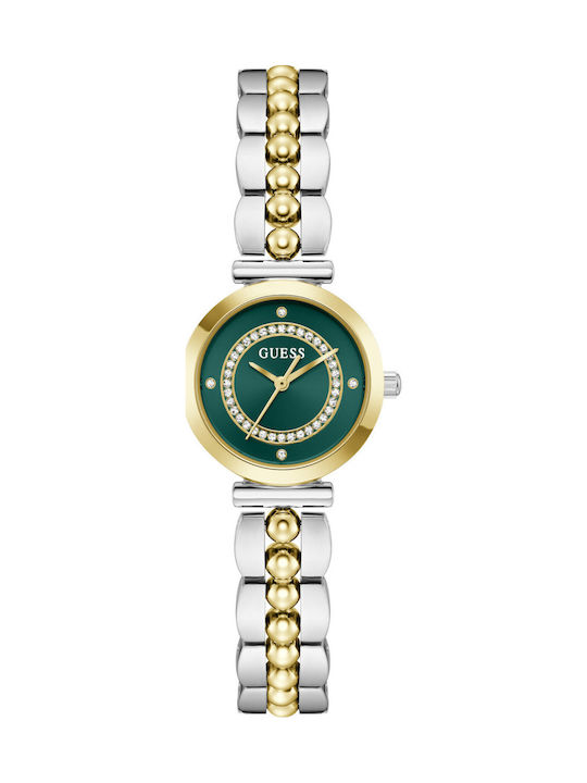 Guess Leena Womens Watch 26mm Battery With Steel Bracelet Silver Gold