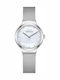 Slazenger Γυναικείο Ρολόι 30mm Μπαταρίας με Ασημί Μεταλλικό Μπρασελέ