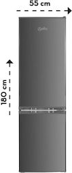 Wellio Frigider-congelator 262lt NoFrost Inox W1DE2-34