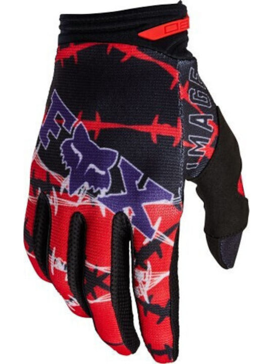 Fox 180 Barbed Wire Summer Men's Motocross Gloves Red