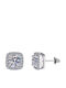 Silver Earrings with Moissanite