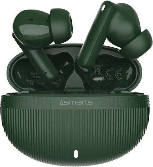 4Smarts SkyBuds Pro ANC Bluetooth Handsfree Căști cu Carcasă de Încărcare Verde