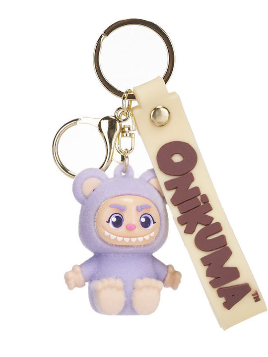 Onikuma Keychain 3D Figure Strap Purple 6cm