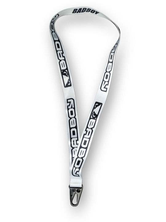 Keychain Neck Strap Badboy Logo Trn Lanyard White Black