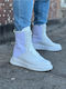 Leder Weiß Herrenstiefel