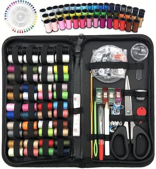 Set Premium De Cusut 172 Piese Ace Fire Colorate Foarfece Nasturi Ruleta De Măsurat Degetar Accesorii Complete Geantă Organizatoare Portabilă Onuvio