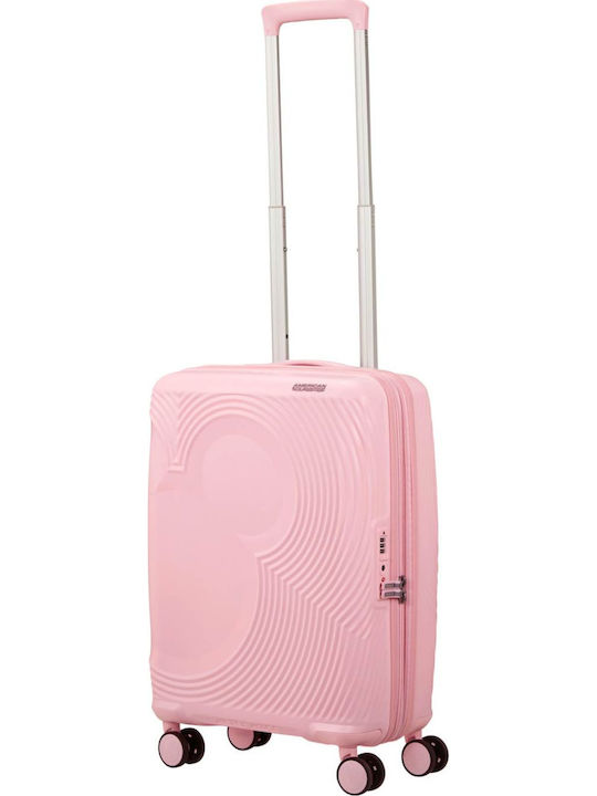 American Tourister Mickey Παιδική Βαλίτσα Ταξιδίου Καμπίνας Σκληρή Pastel Pink με 4 Ρόδες Ύψους 55εκ.