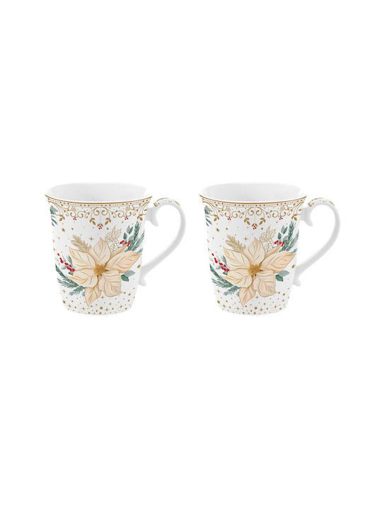 Easylife Set Christmas Mugs Porcelain Multicolored 2pcs