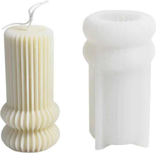 Matriță Silicon Lumânare Cu Striații 13.7x7.8cm