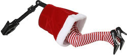 Moving Figure Fabric & Plastic 13x17x49cm Red White Lumineo
