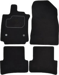 Custopol Σετ Μαύρα Πατάκια Rnt135c Renault Clio Iii 2005-2012 – 4 Τεμ