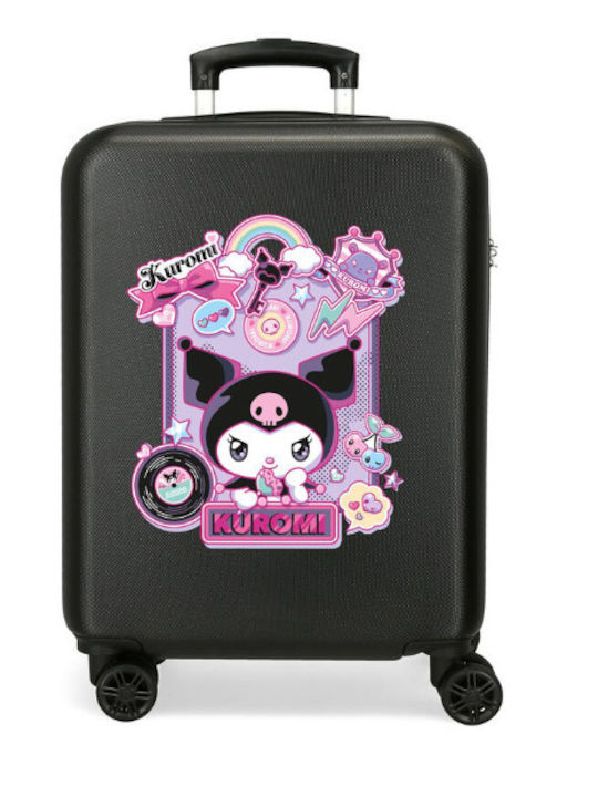 Disney Hello Kitty Kuromi Wonder Παιδική Βαλίτσα Ταξιδίου Καμπίνας Σκληρή Μαύρη με 4 Ρόδες Ύψους 55εκ.