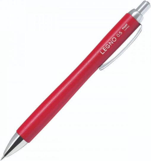 Pilot Legno Natural Wood Red 0.5mm Mechanical Pencil Hle-1sk-r 4902505546372