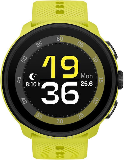 Suunto Run Stainless Steel 46mm Smartwatch with Heart Rate Monitor (Lime)