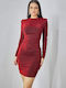 Mini Abendkleid mit Transparenz Red