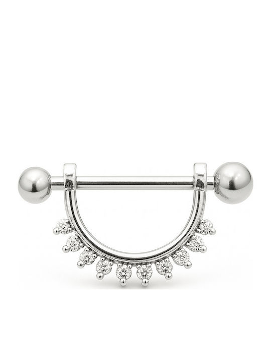 Nire Nire Ohrringe Piercing aus Stahl Silbern