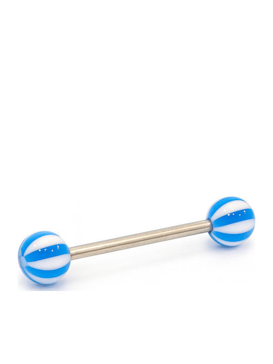 Nire Tongue Piercing Earring Steel Silver / Blue