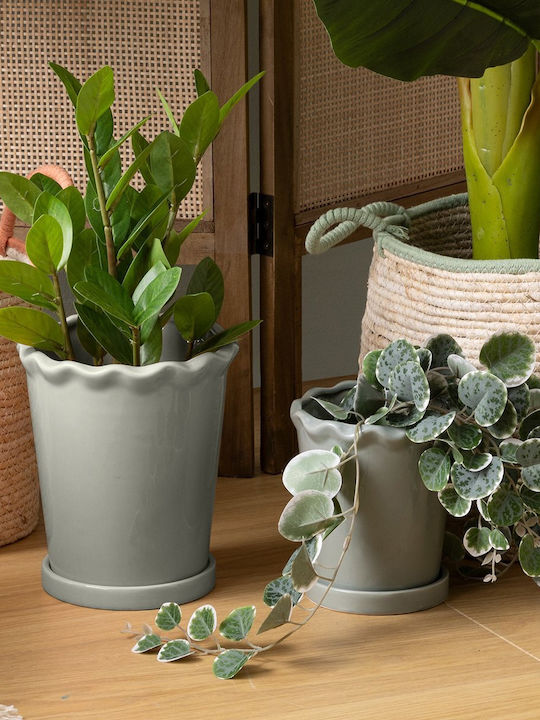 Vaze Pentru Plante Ceramice Gri 2 Buc