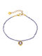 Oxzen Women's Bracelet with design Heart made of Steel Gold Plated